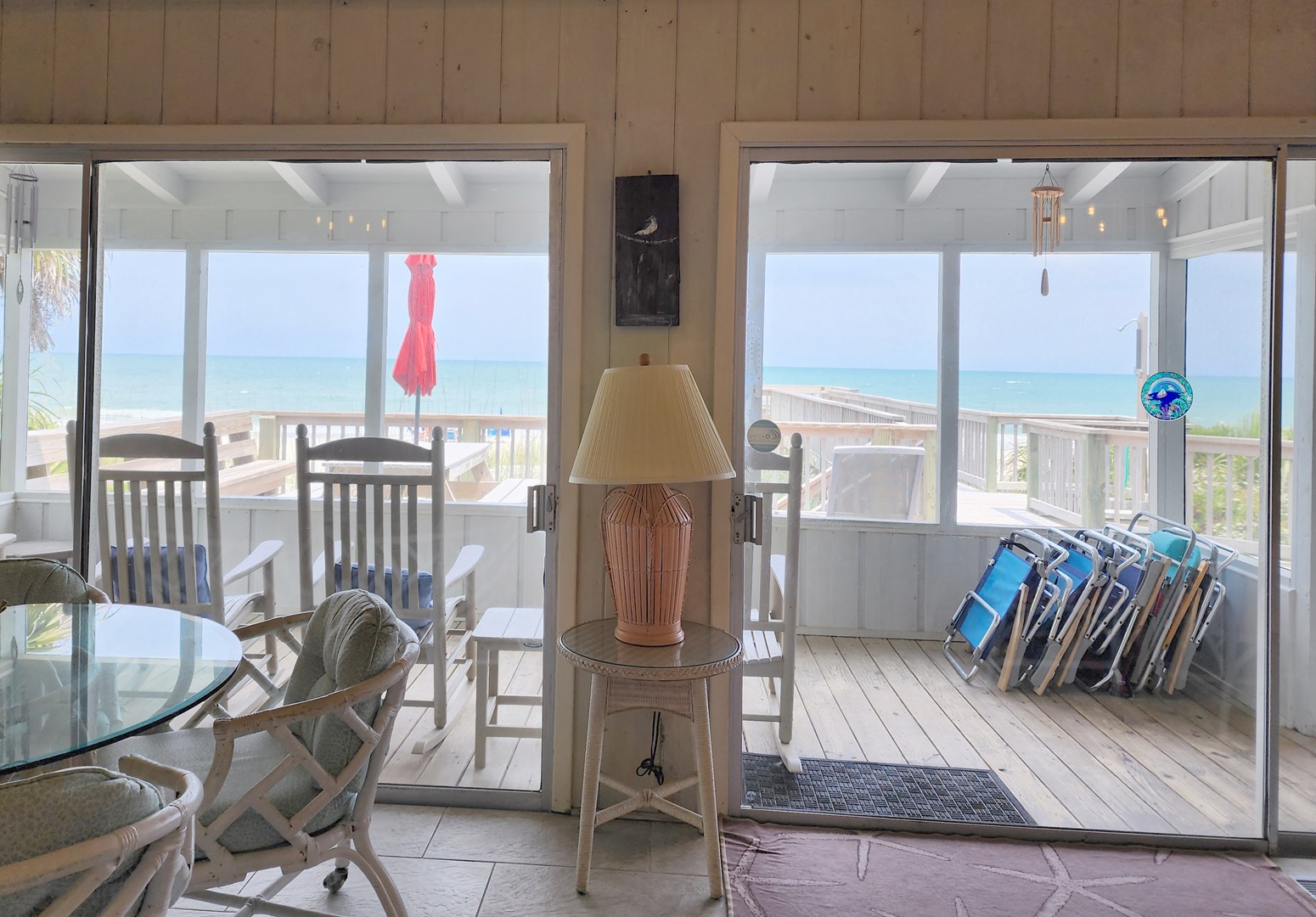 Living Area Opens to Screened Porch and Deck
