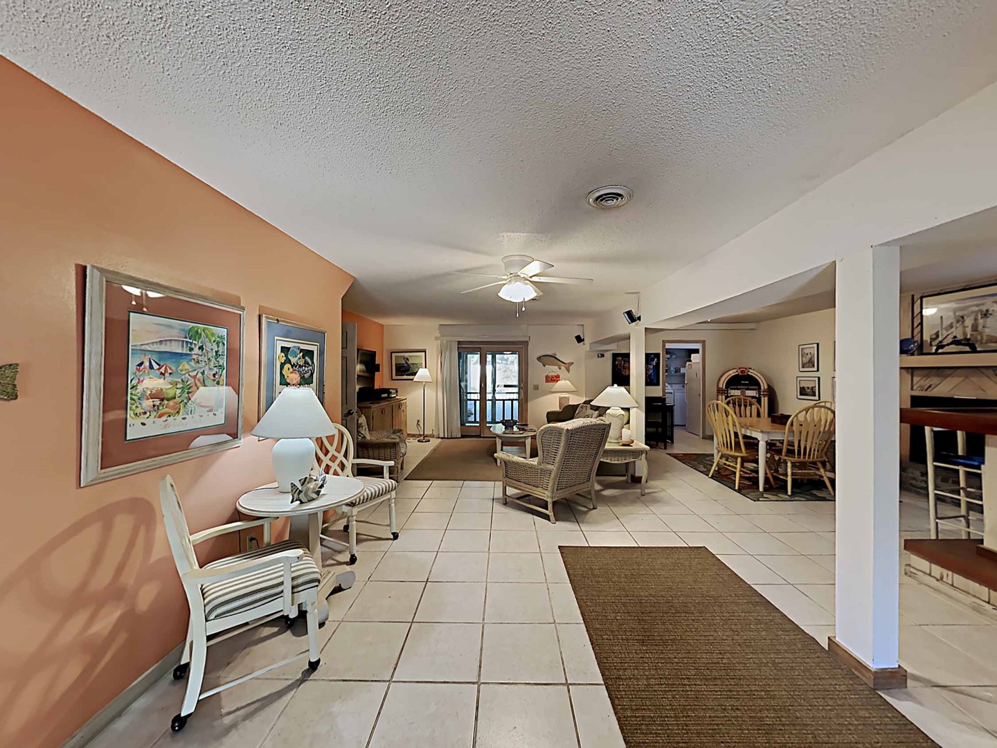 Downstairs living area