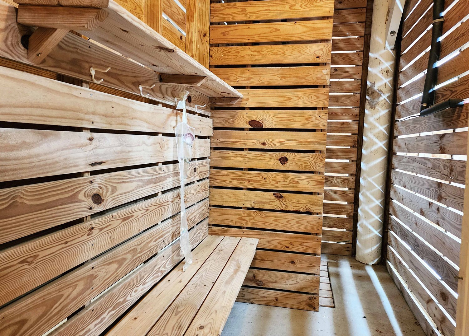 Enclosed Outside Shower