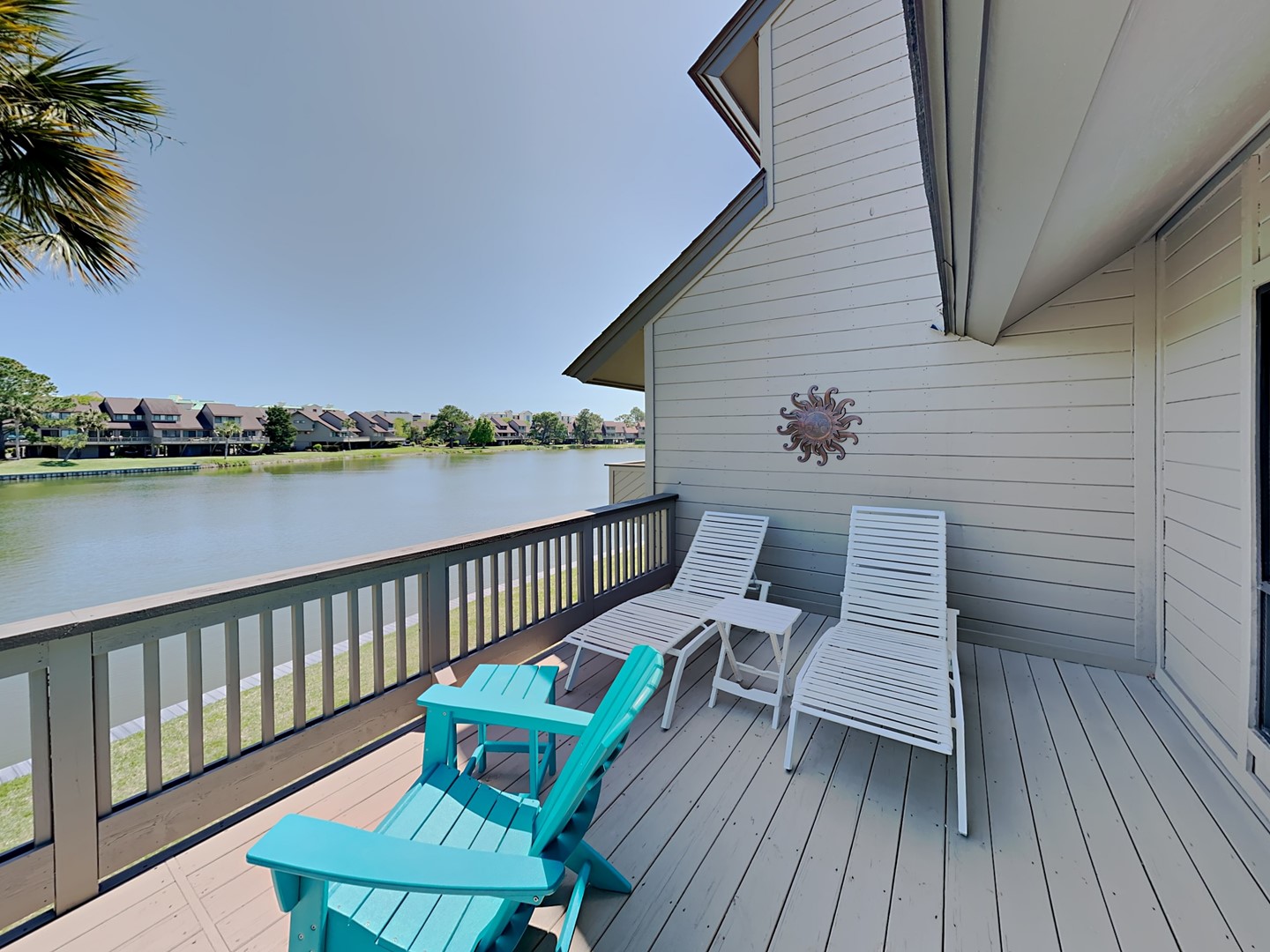 Deck with lake view