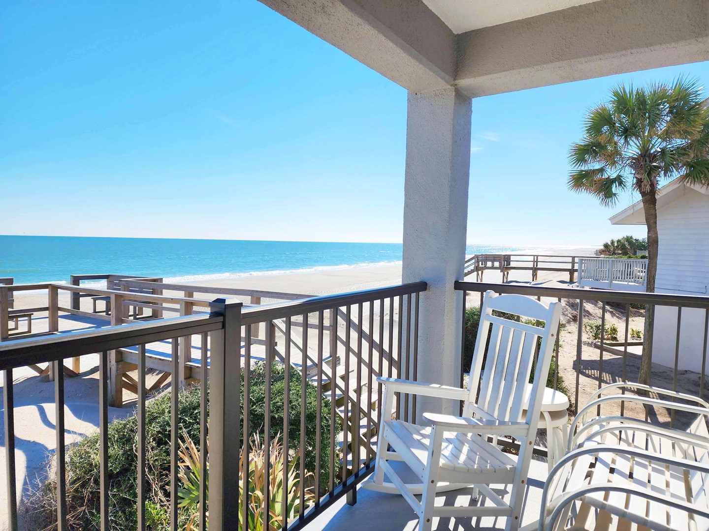 Oceanfront Balcony and View
