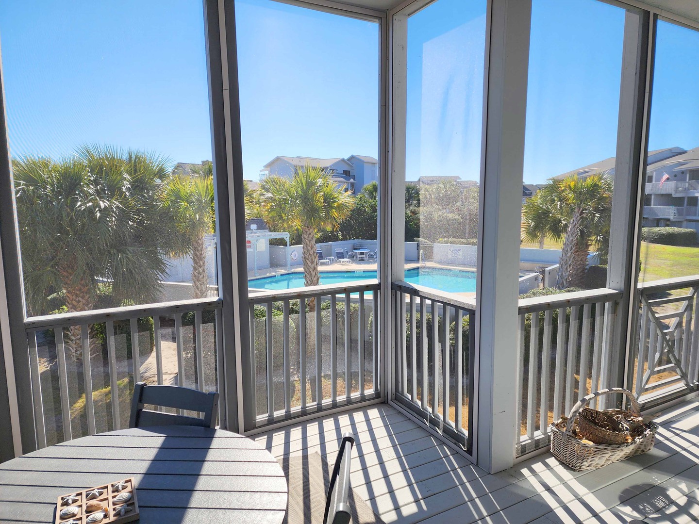 Screened Porch Overlooks Pool with Spa