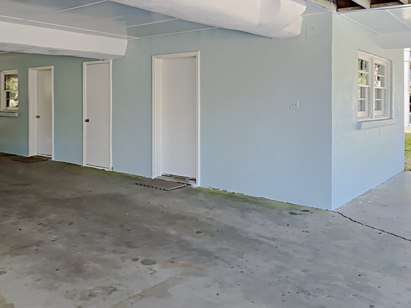Carport and Entrance to Ground Floor Bedrooms