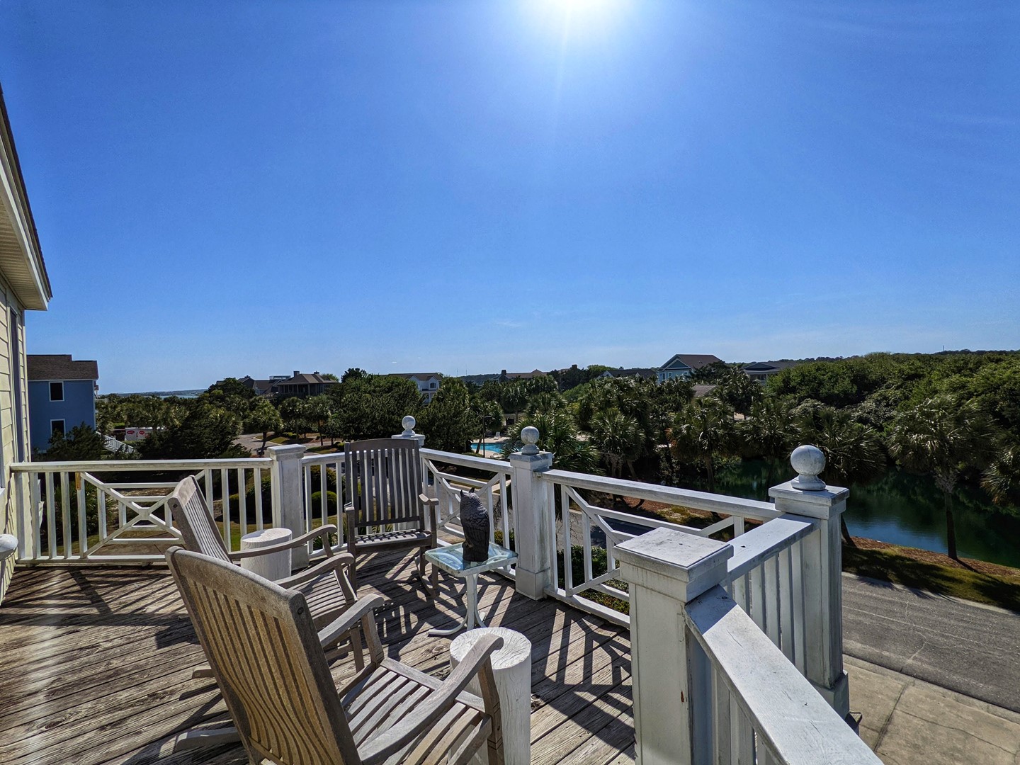 Top Floor Balcony on Street Side of Home