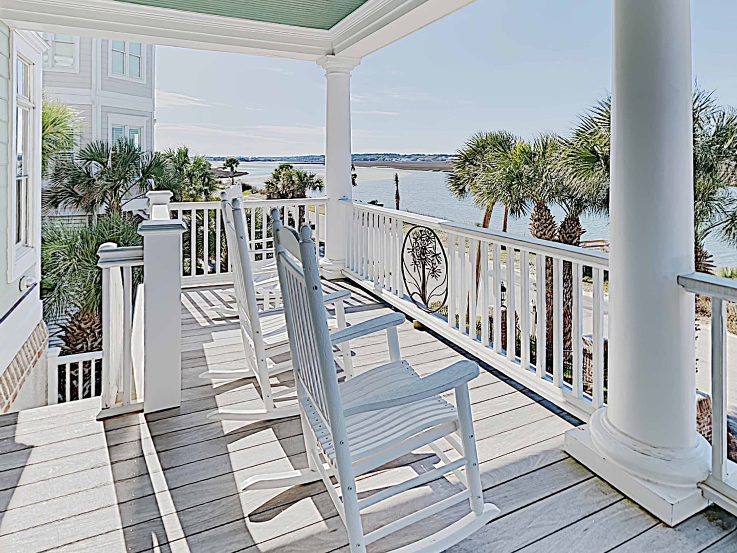 Porch With View to Creek & Marsh
