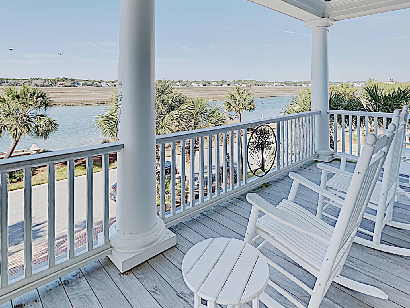 Porch With View to Creek & Marsh