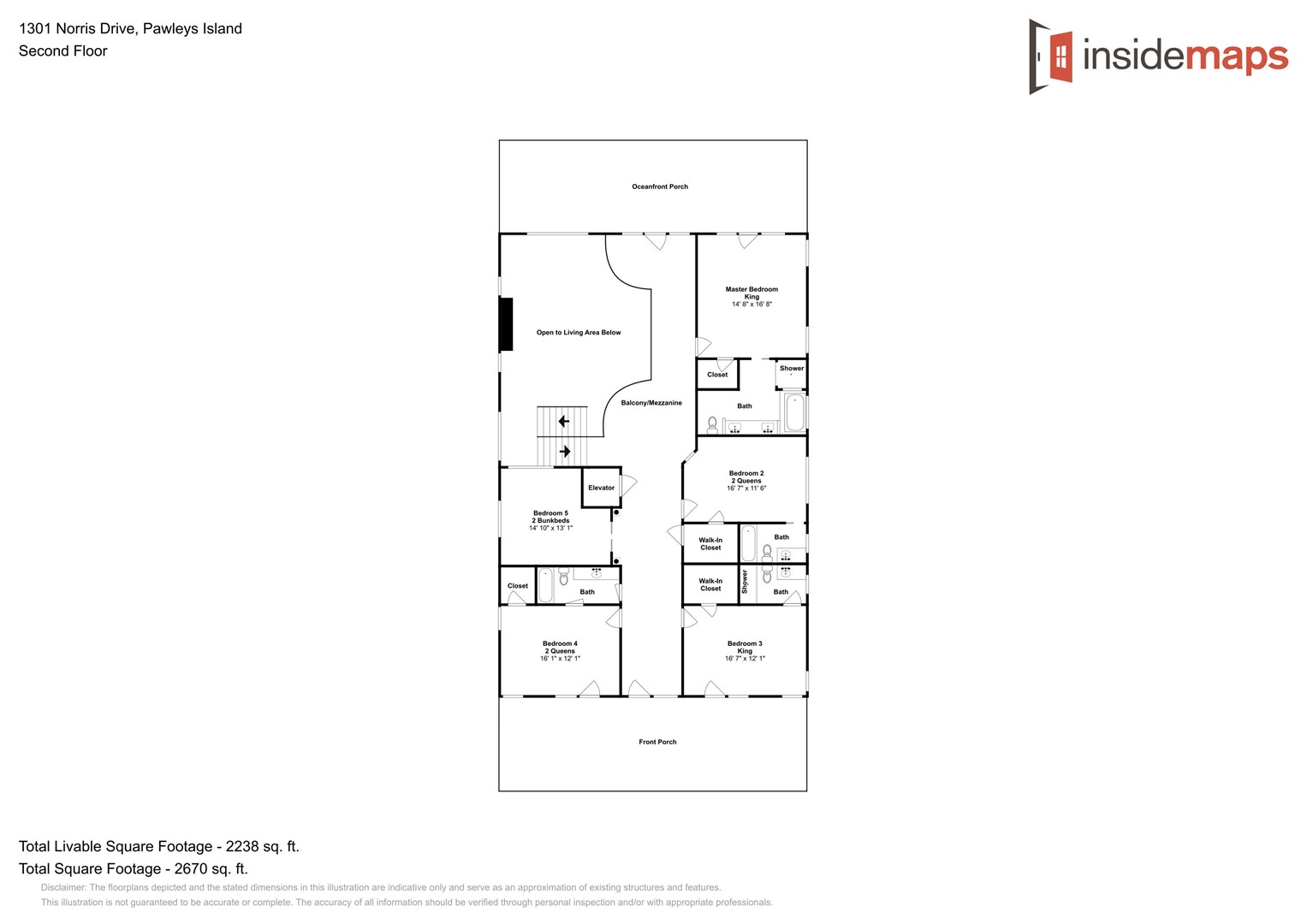 Floor Plan - Ocean Pointe Second Floor