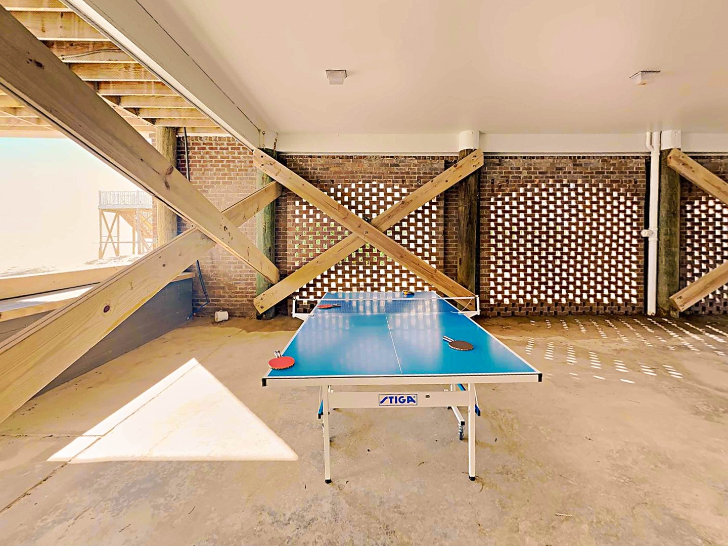 Ping Pong Table in Carport 
