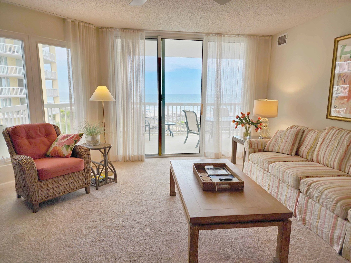 Living Area Opens to Balcony and View