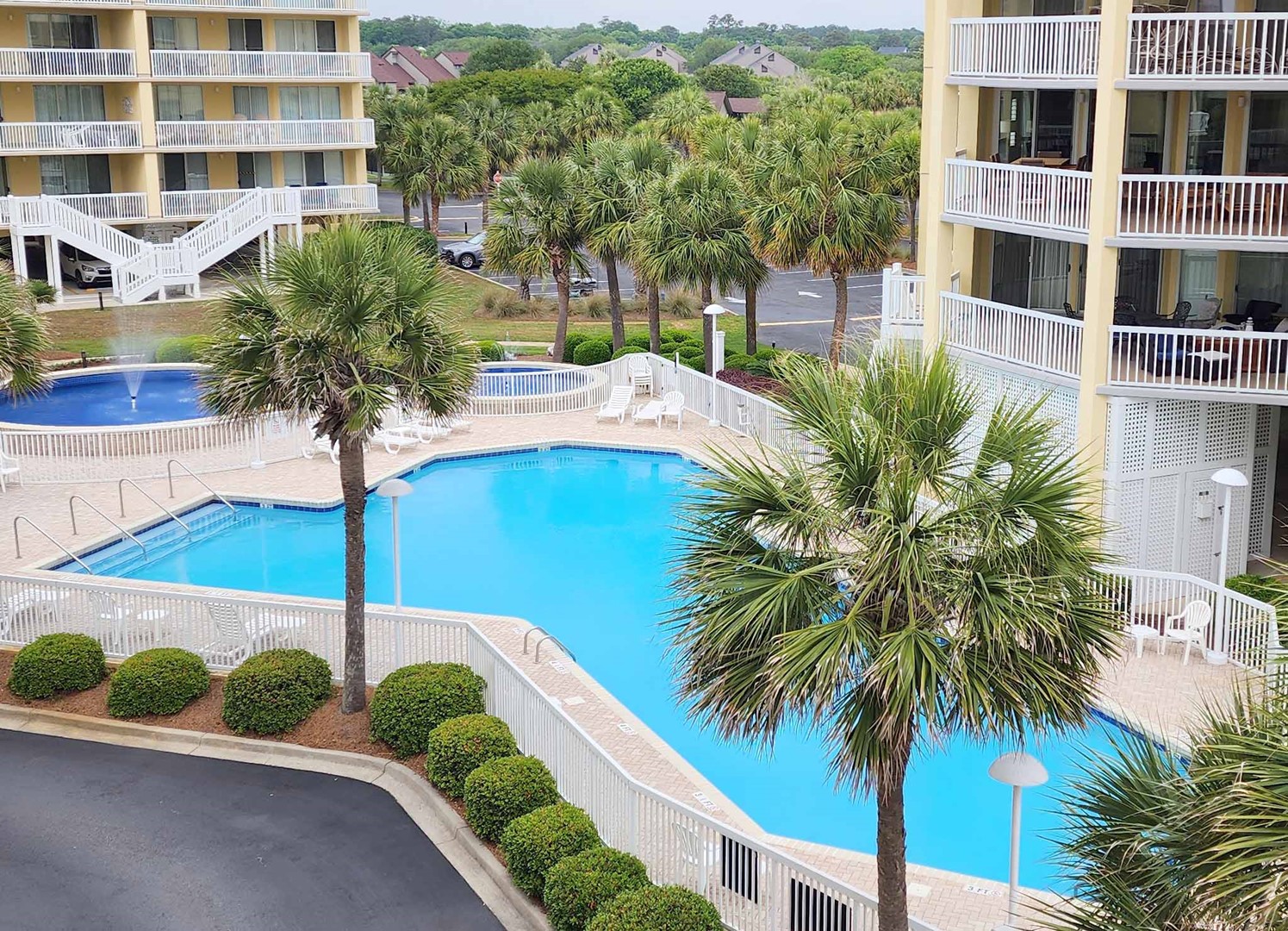 Balcony View of 2nd Pool at Somerset