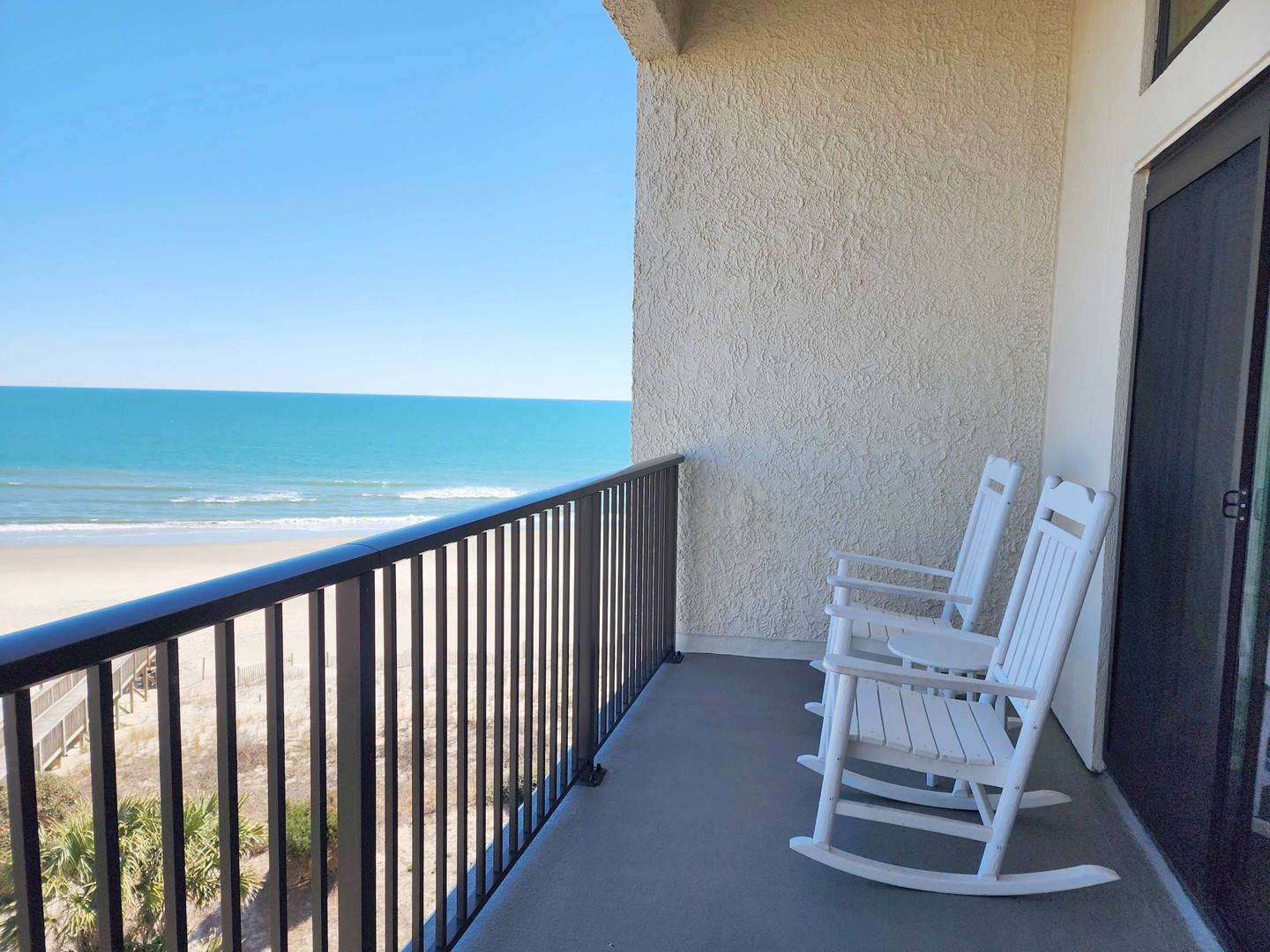 Furnished Oceanfront Balcony