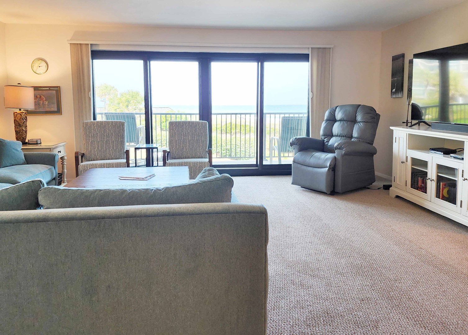 Living Area Opens to Balcony and View