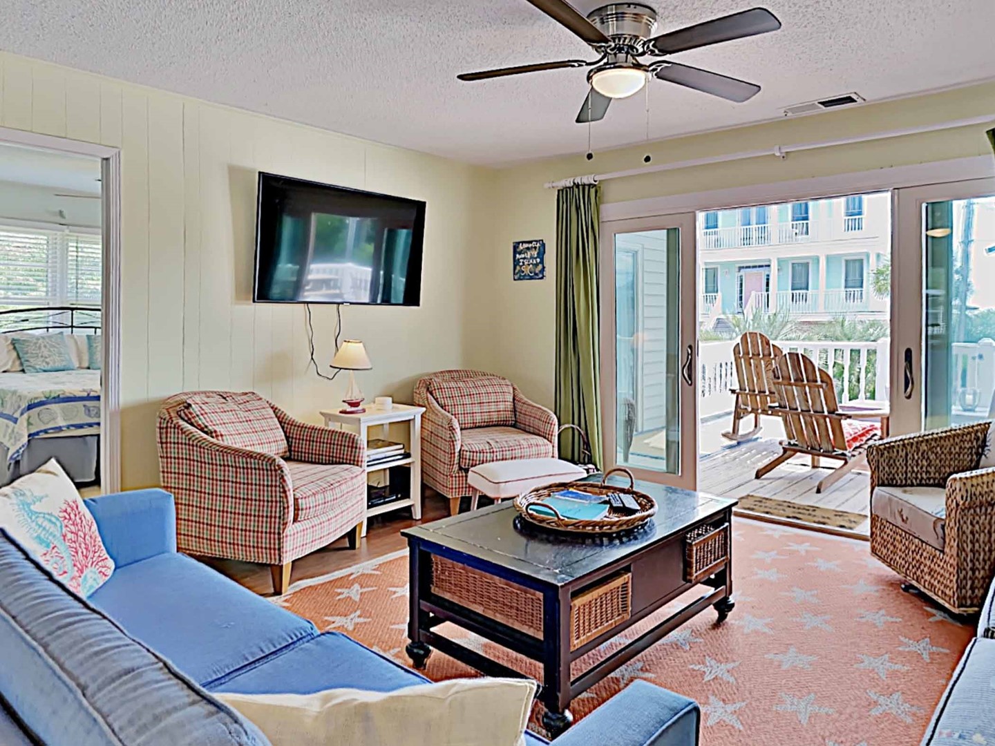 Living Area Opens to Porch on Ocean Side