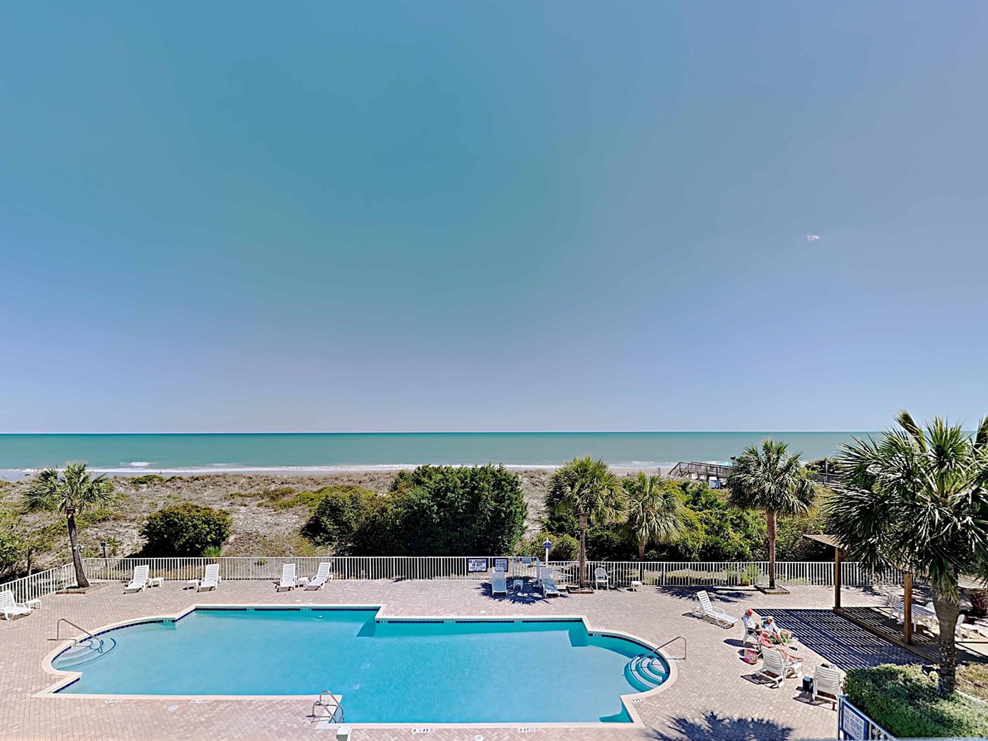 Balcony View of Pool & Ocean