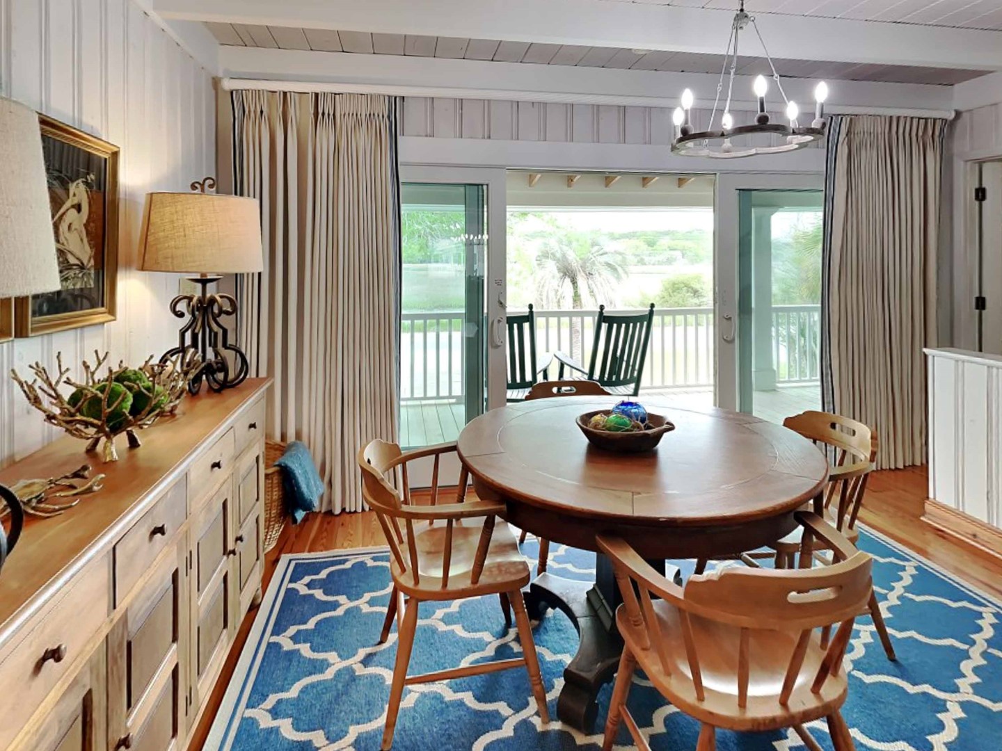 Living Area Opens to Porch and Creek/Marsh View