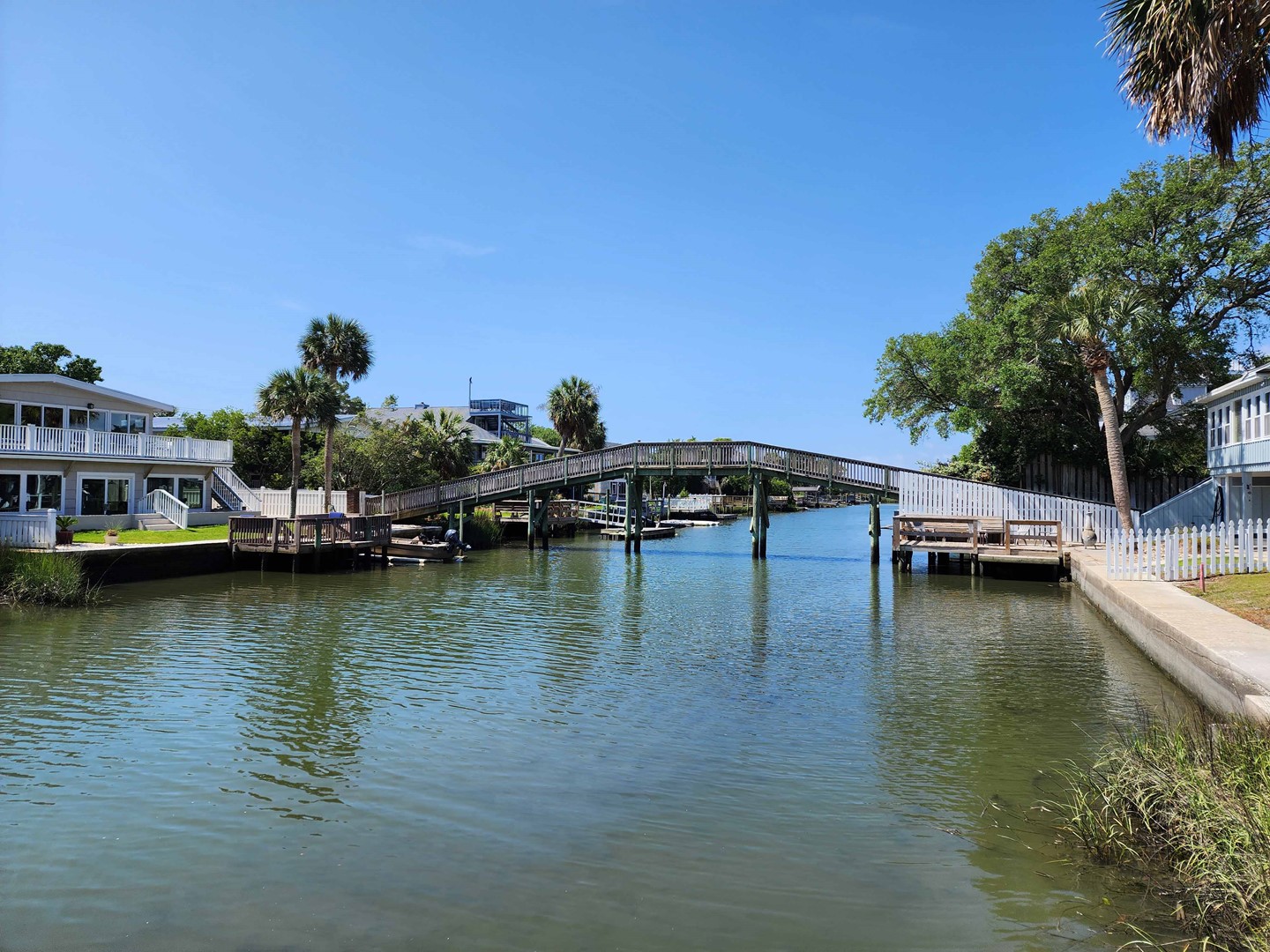Saltwater Canal and Foot Bridge