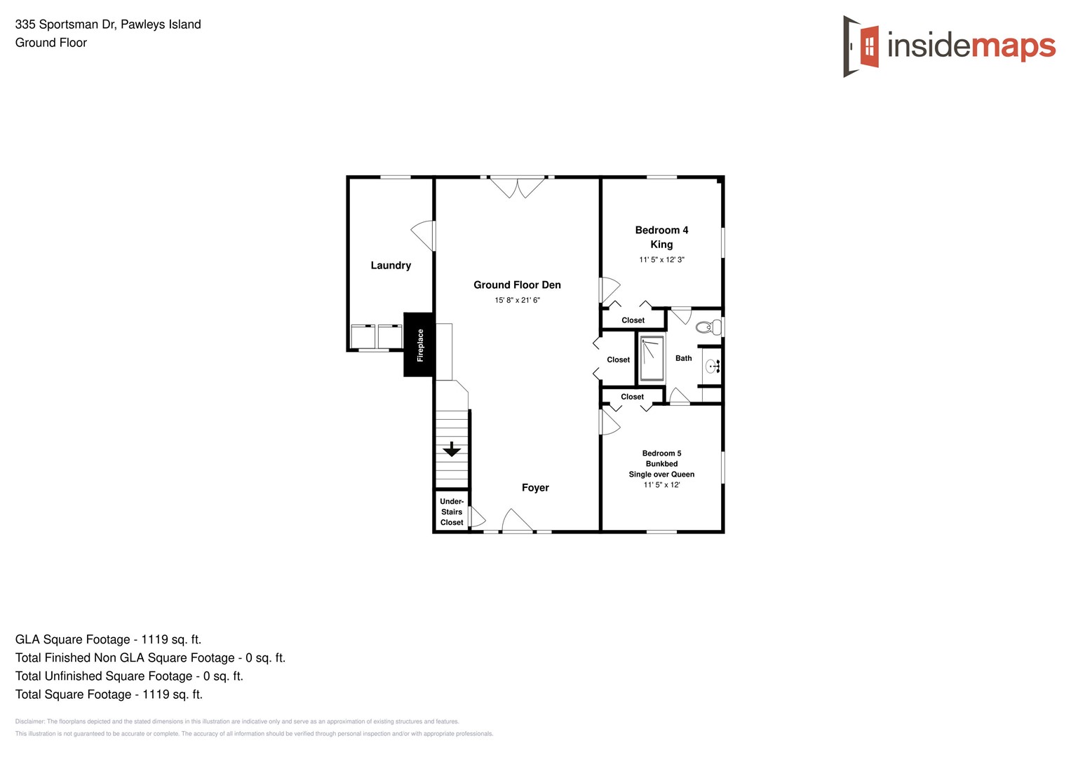 Floor Plan - Creek Cottage - Ground Floor