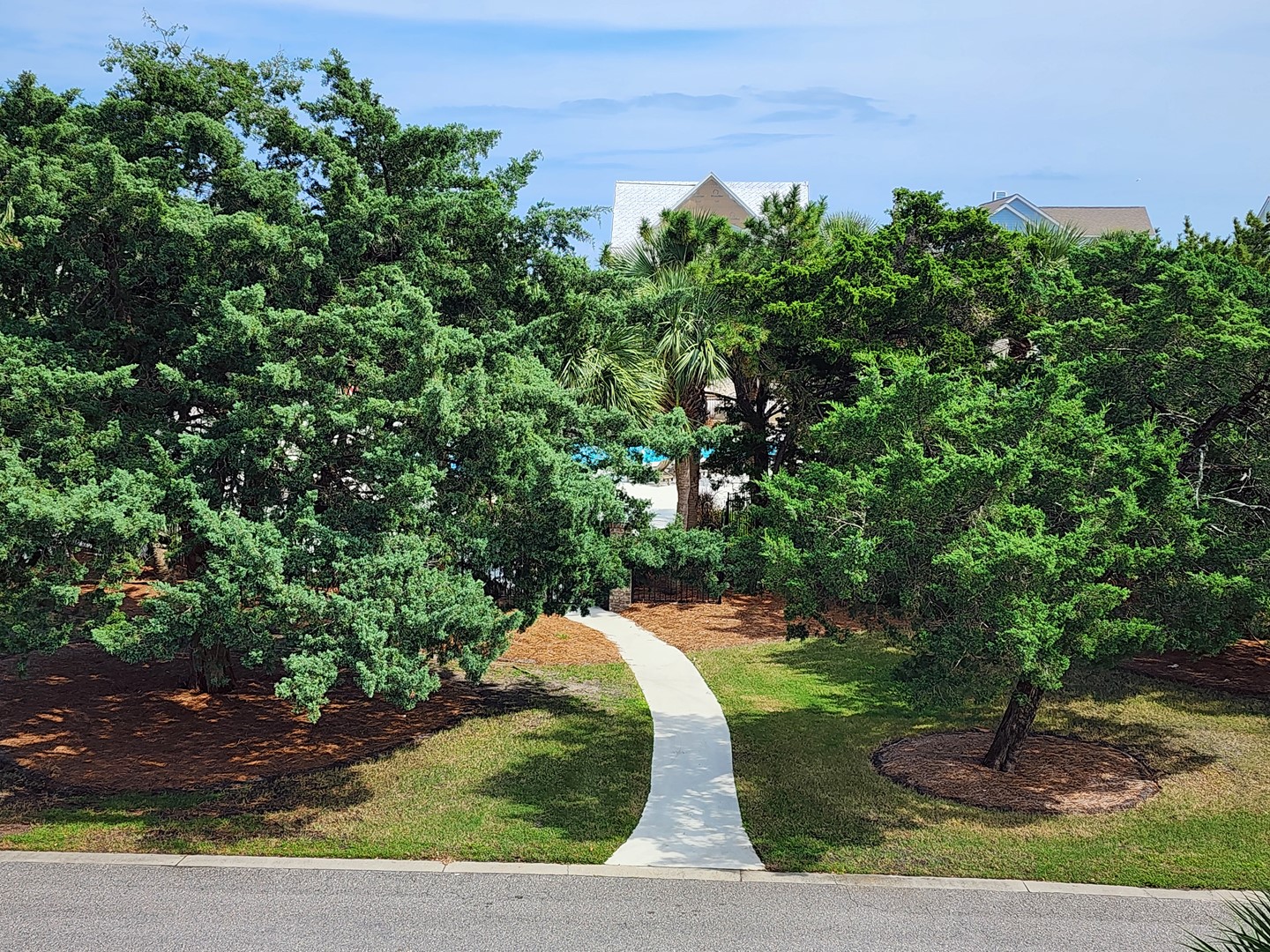 View From Master Bedroom Porch to Pool