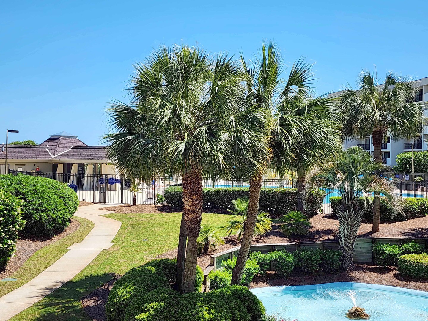 View of Pool from Balcony