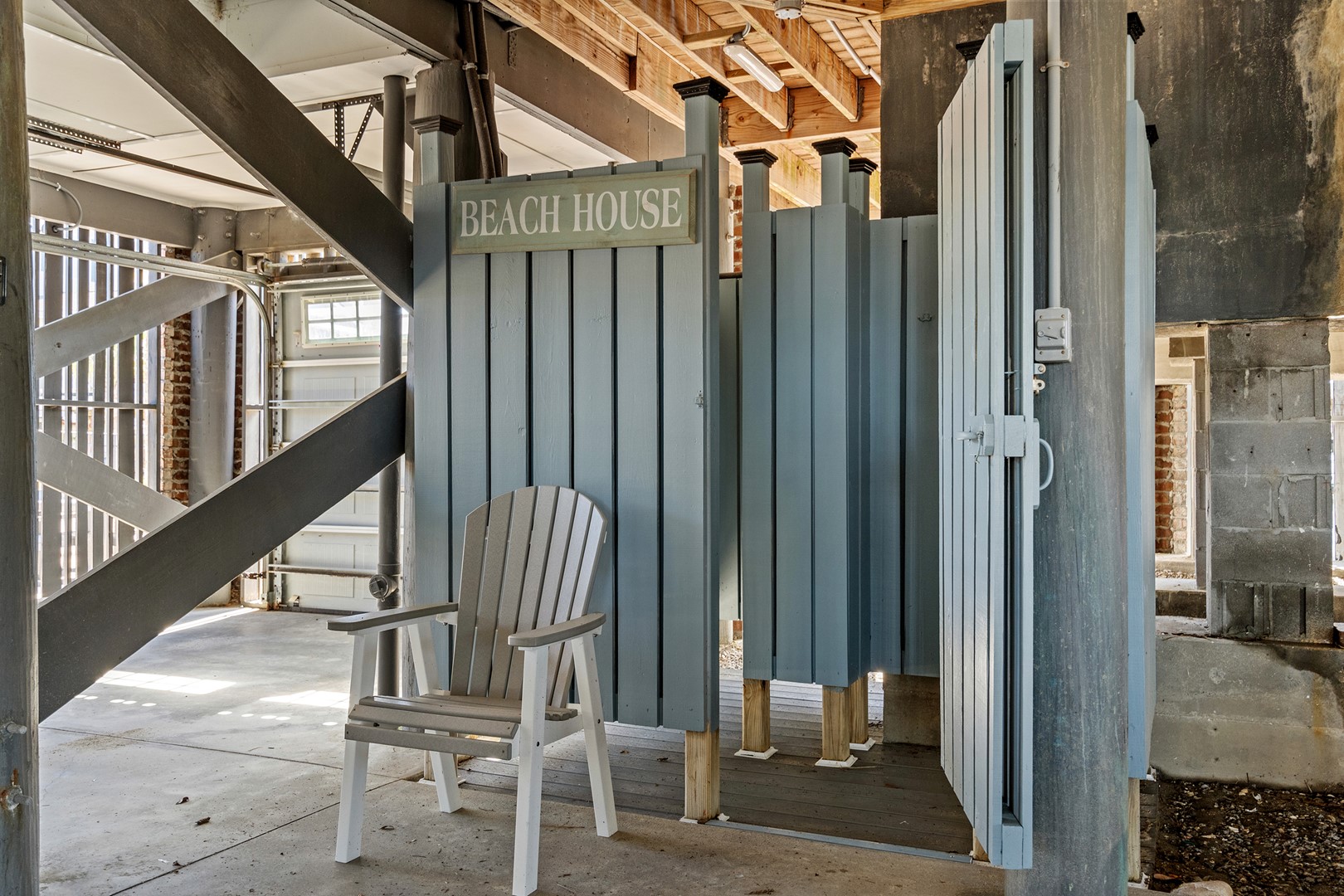 Enclosed Outside Shower
