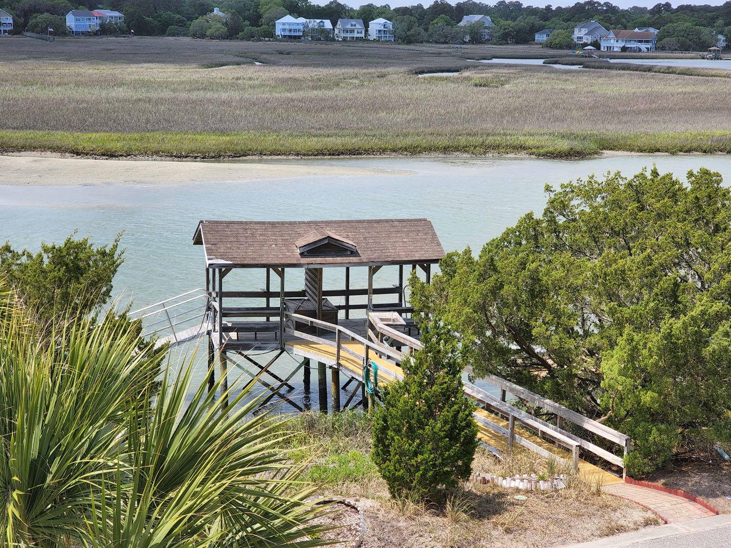 Porch View to Creek Dock 