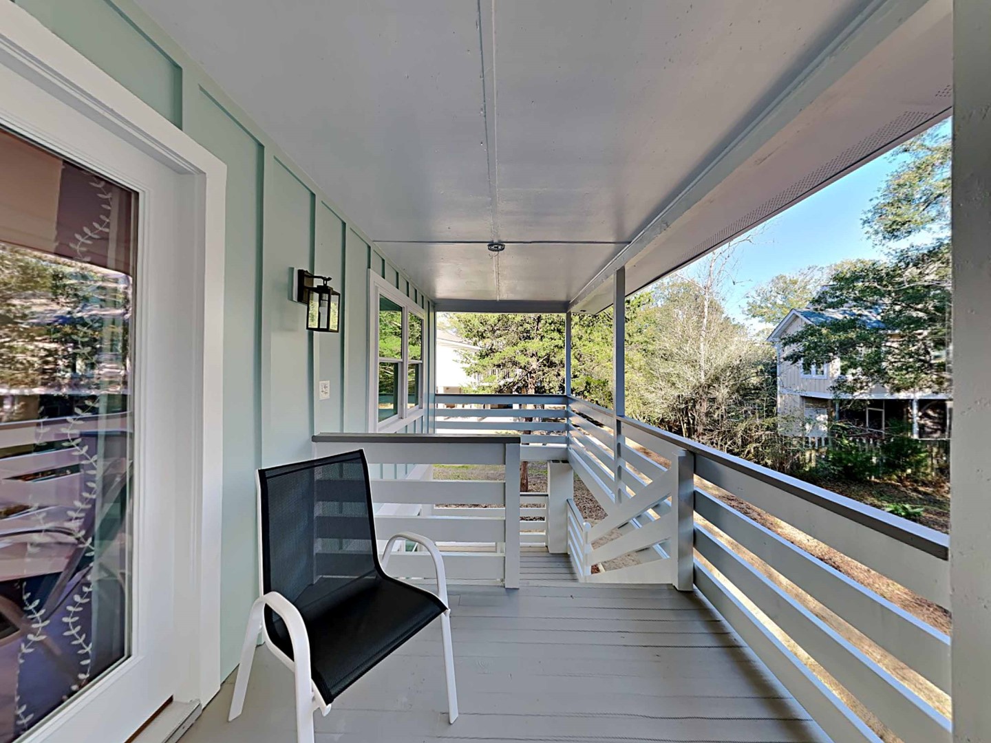 Covered Staircase and Back Porch