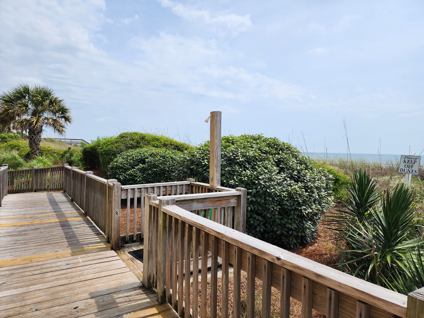 Walkway to Beach with Beach Shower