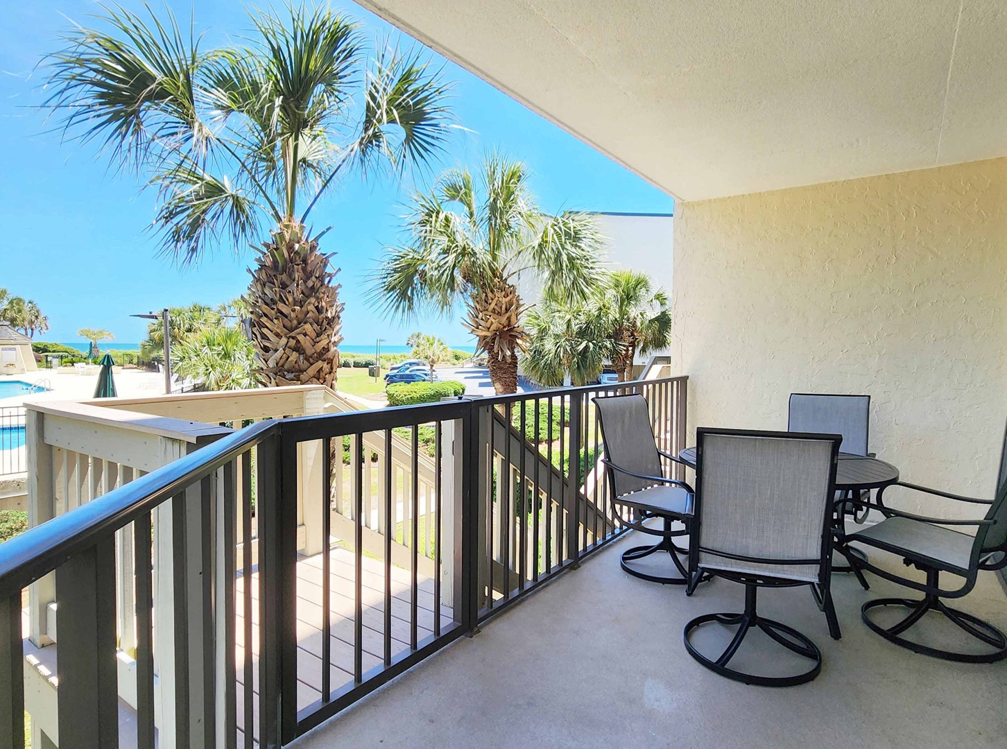 Furnished Balcony with Private Staircase