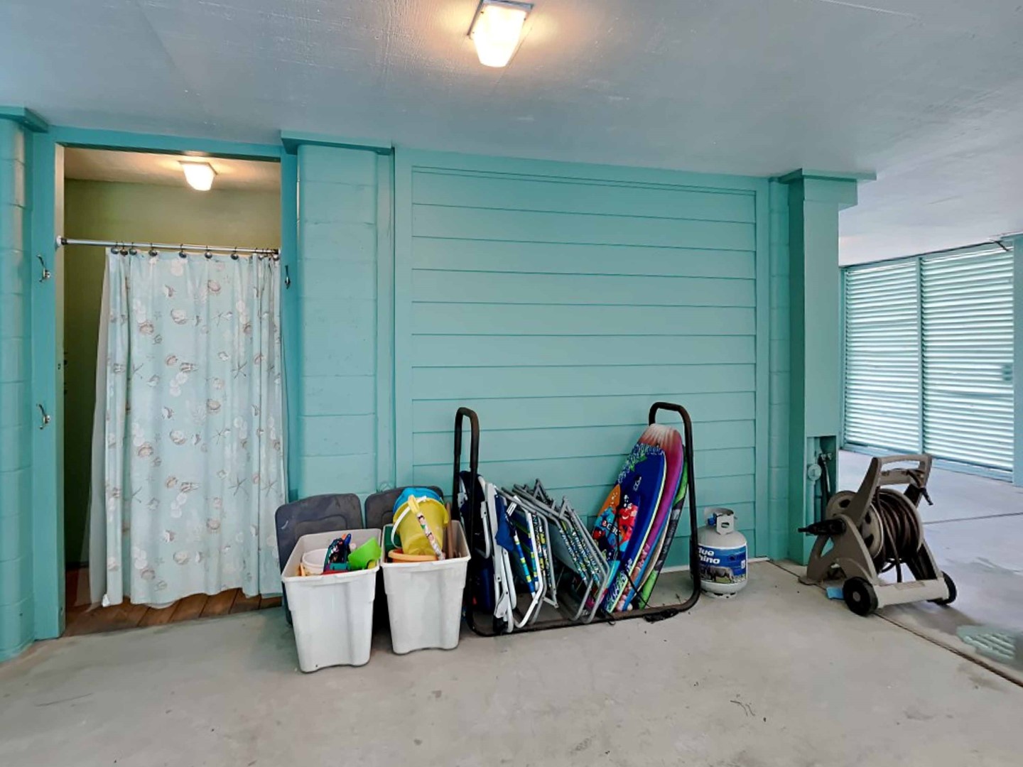 Enclosed Outside Shower