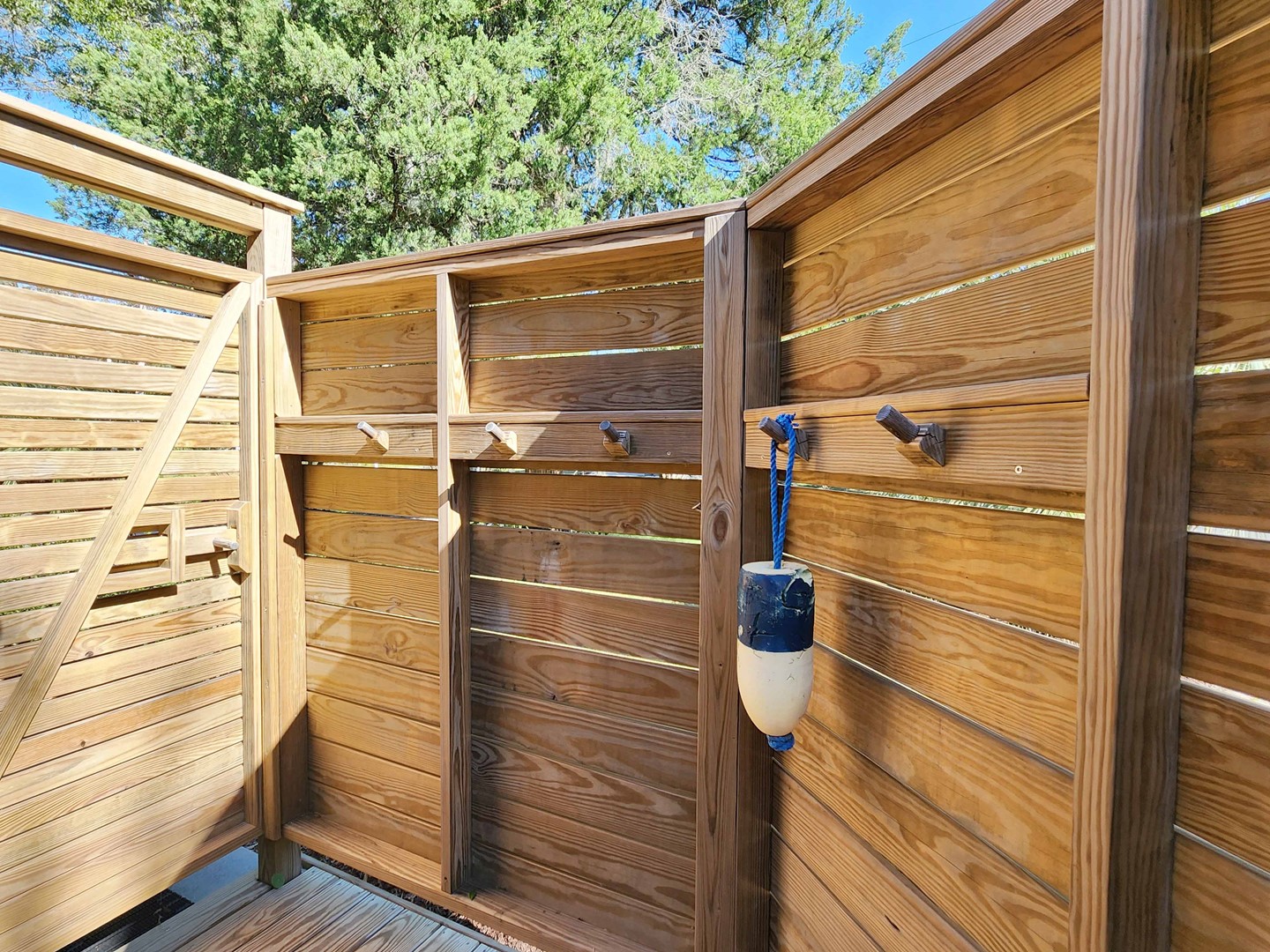 Enclosed Outside Shower