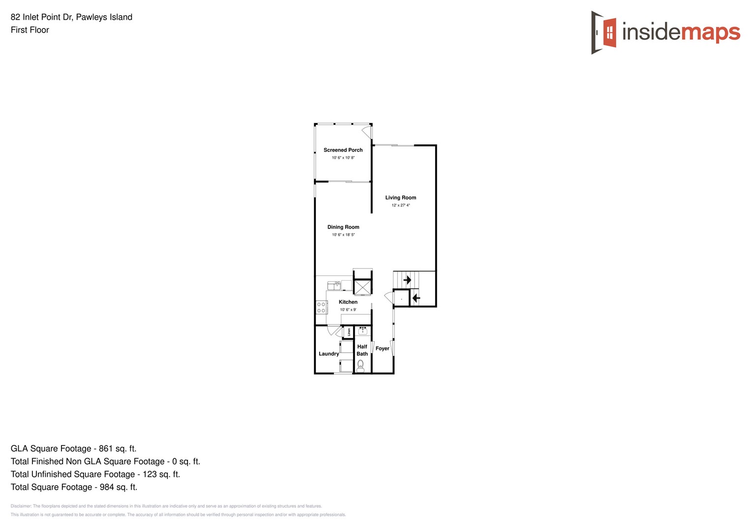 Floor Plan - Inlet Point 9A - 1st Floor