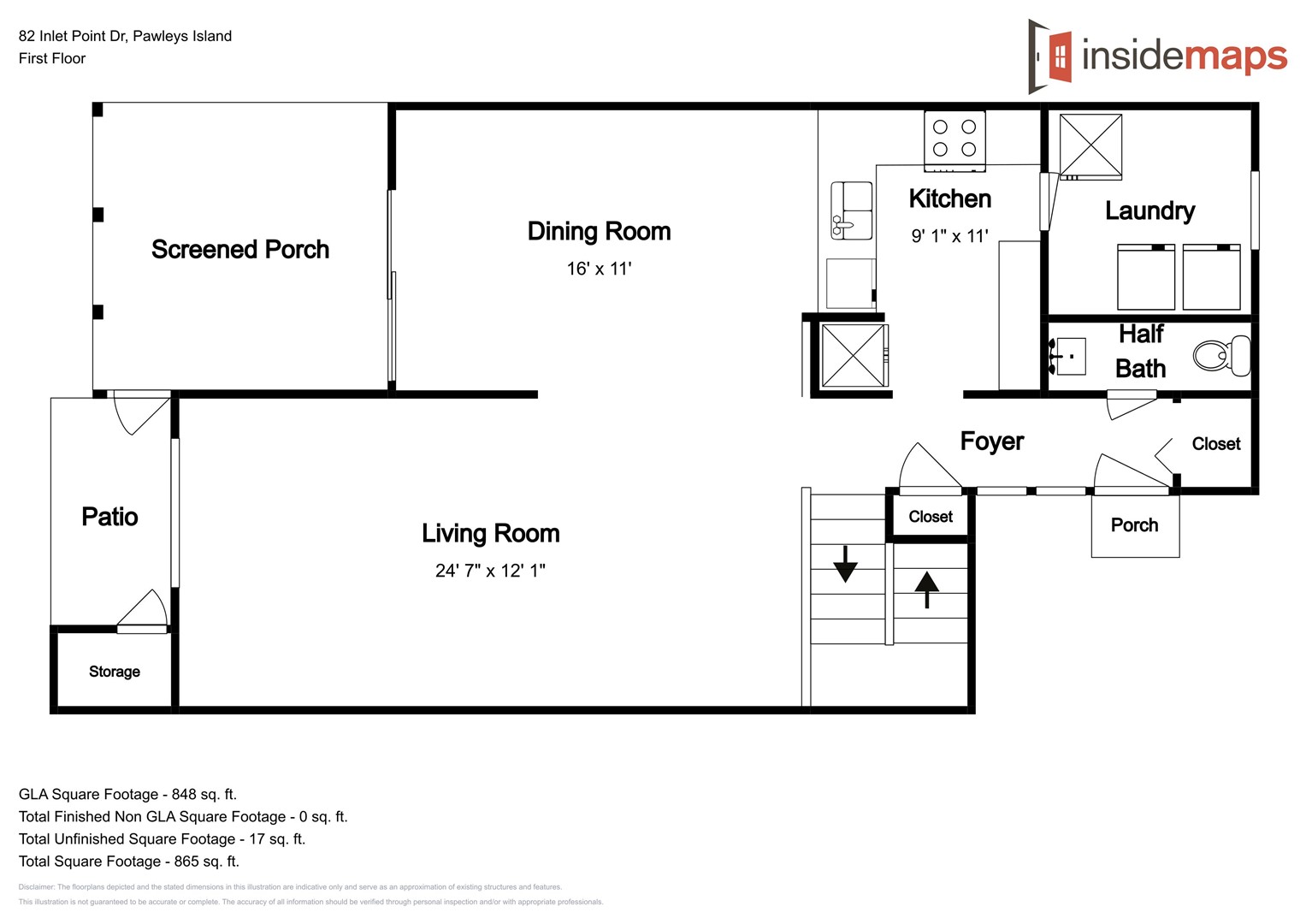 Floor Plan - Inlet Point 9B - 1st Floor