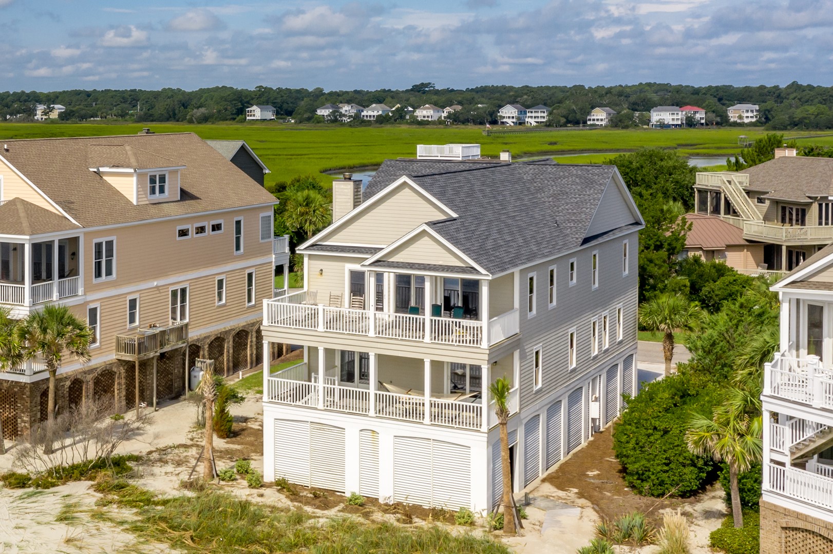Three Daughters Aerial View of Ocean Side