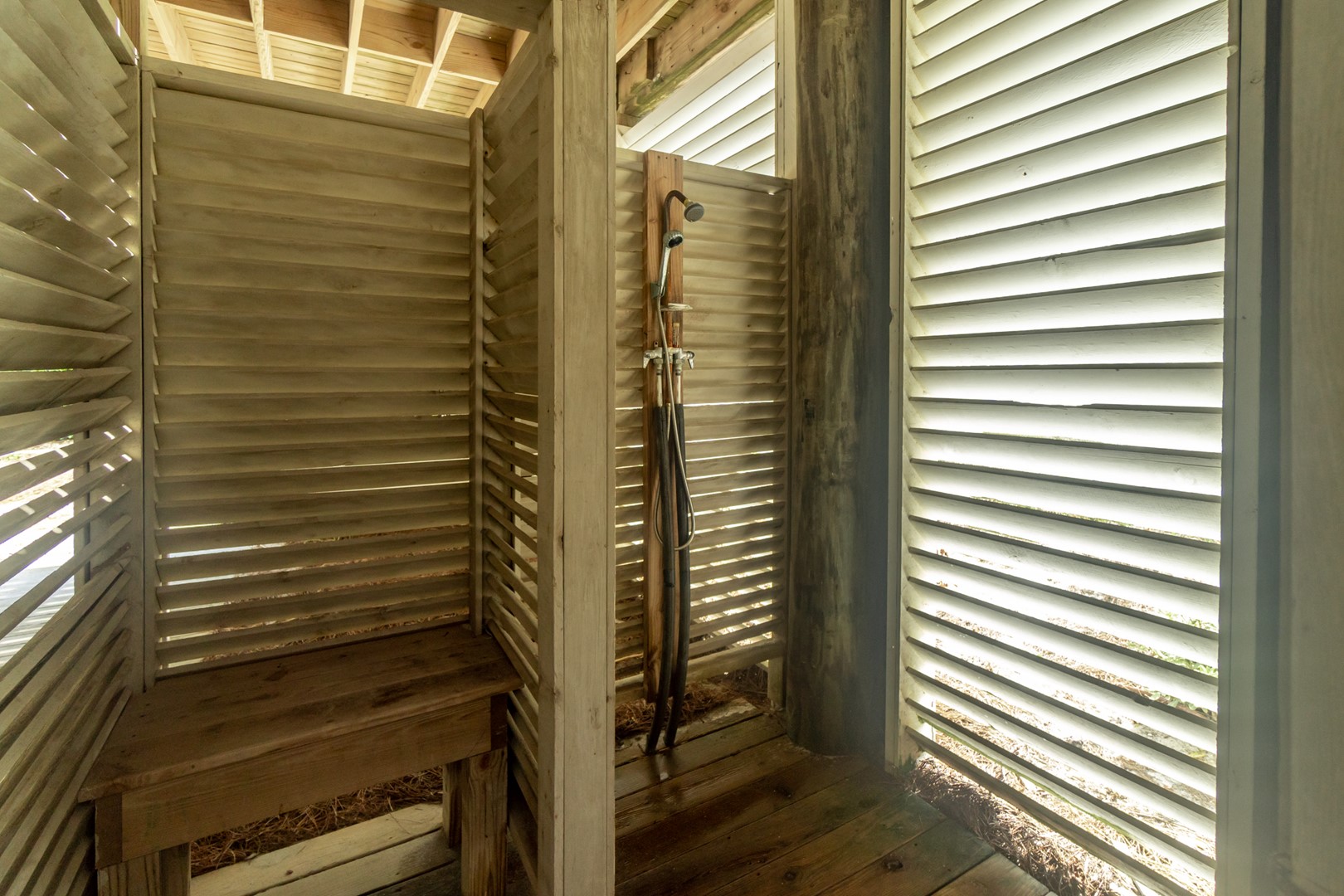 Enclosed Outside Shower