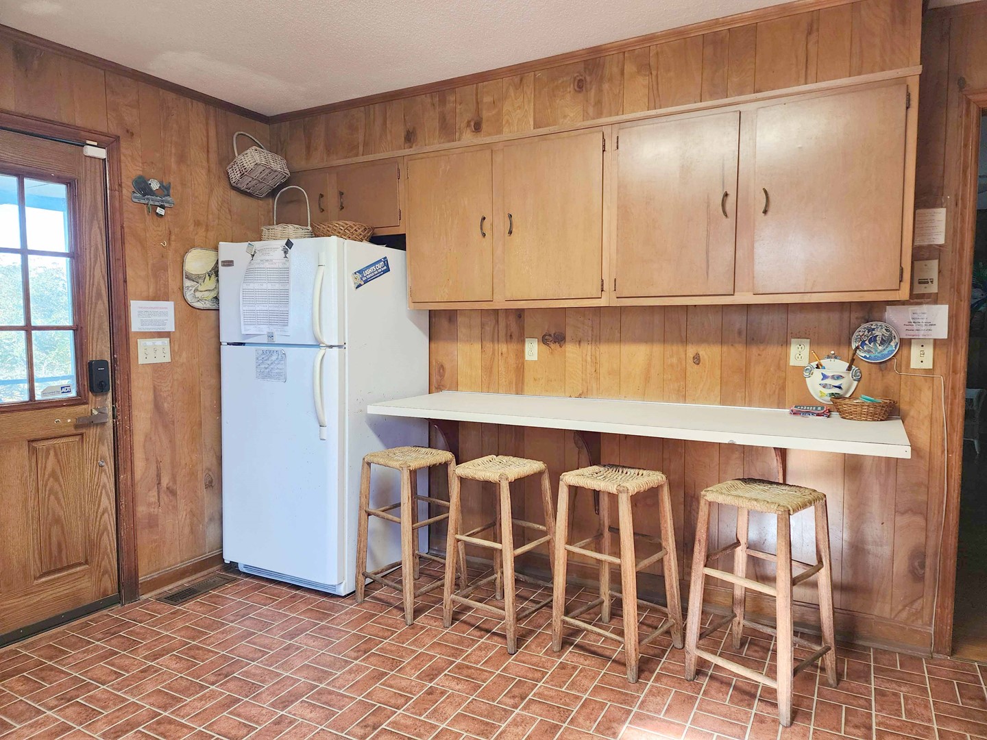 Breakfast Bar and 2nd Refrigerator in Kitchen