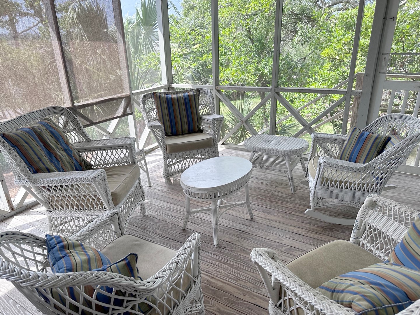 Furnished Screened Porch Creek Side
