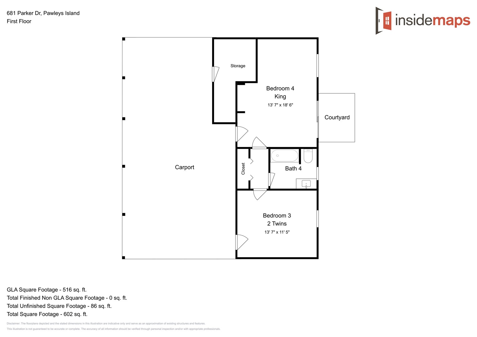 Floor Plan - 600 Steps - Ground Level
