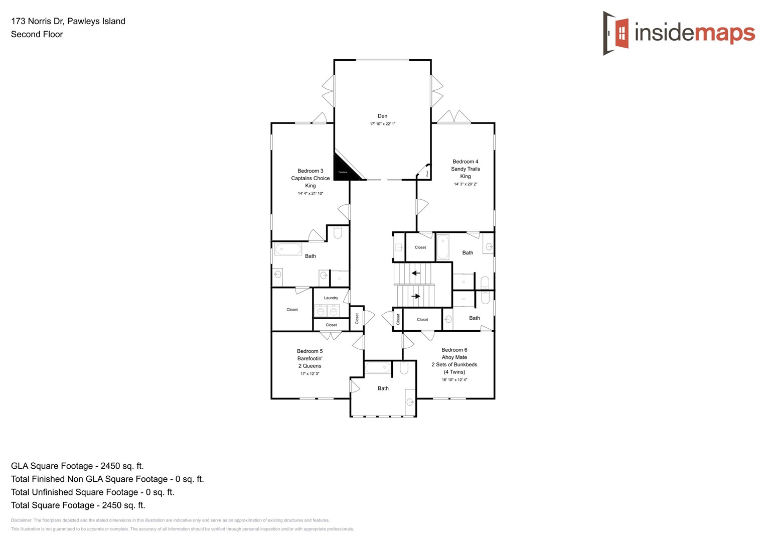Floor Plan - Wanna Be by the Sea Second Floor