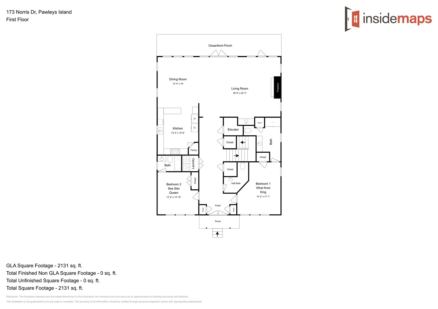 Floor Plan - Wanna Be by the Sea First Floor