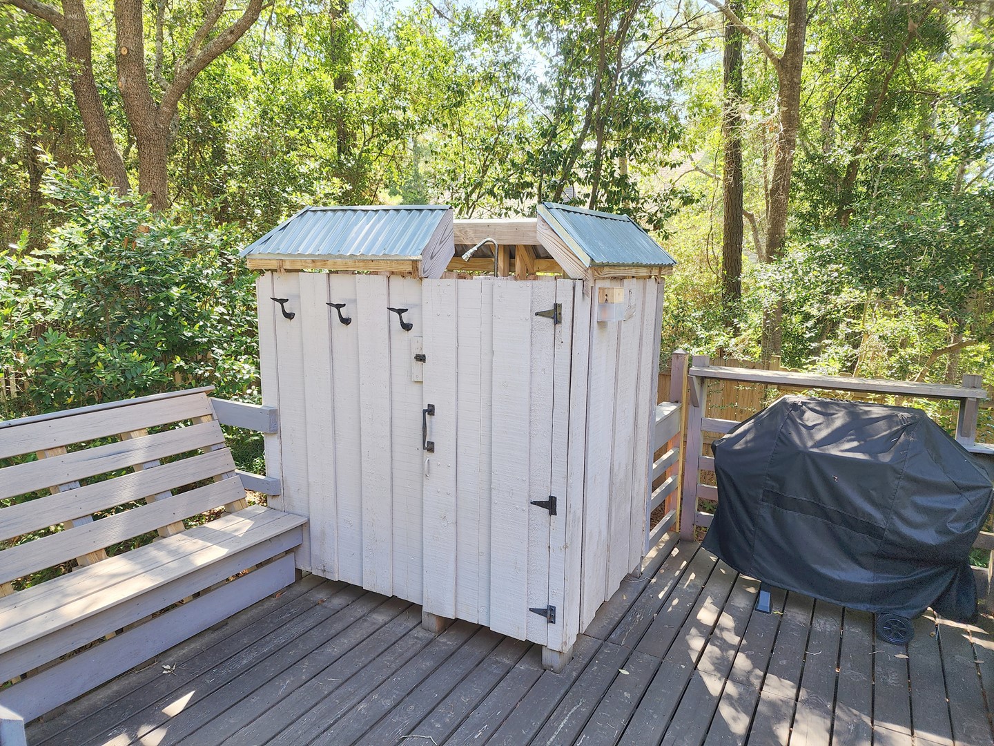 Enclosed Outside Shower