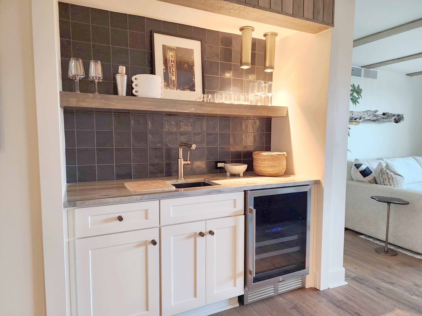 Wet Bar with Mini Fridge