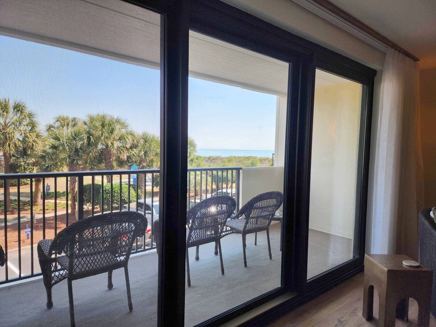 Living Area Opens to Balcony and View