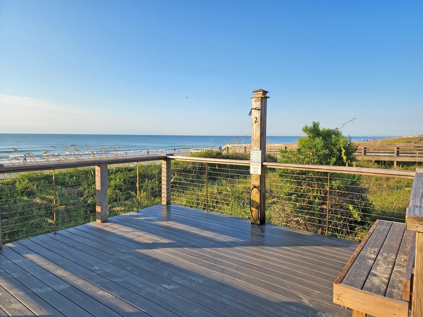 Beach Showers on Boardwalk to Beach