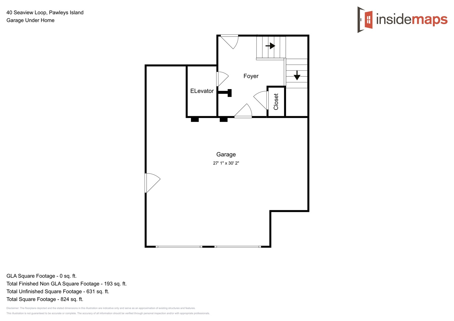 Floor Plan - Chateau Nadeau Garage 