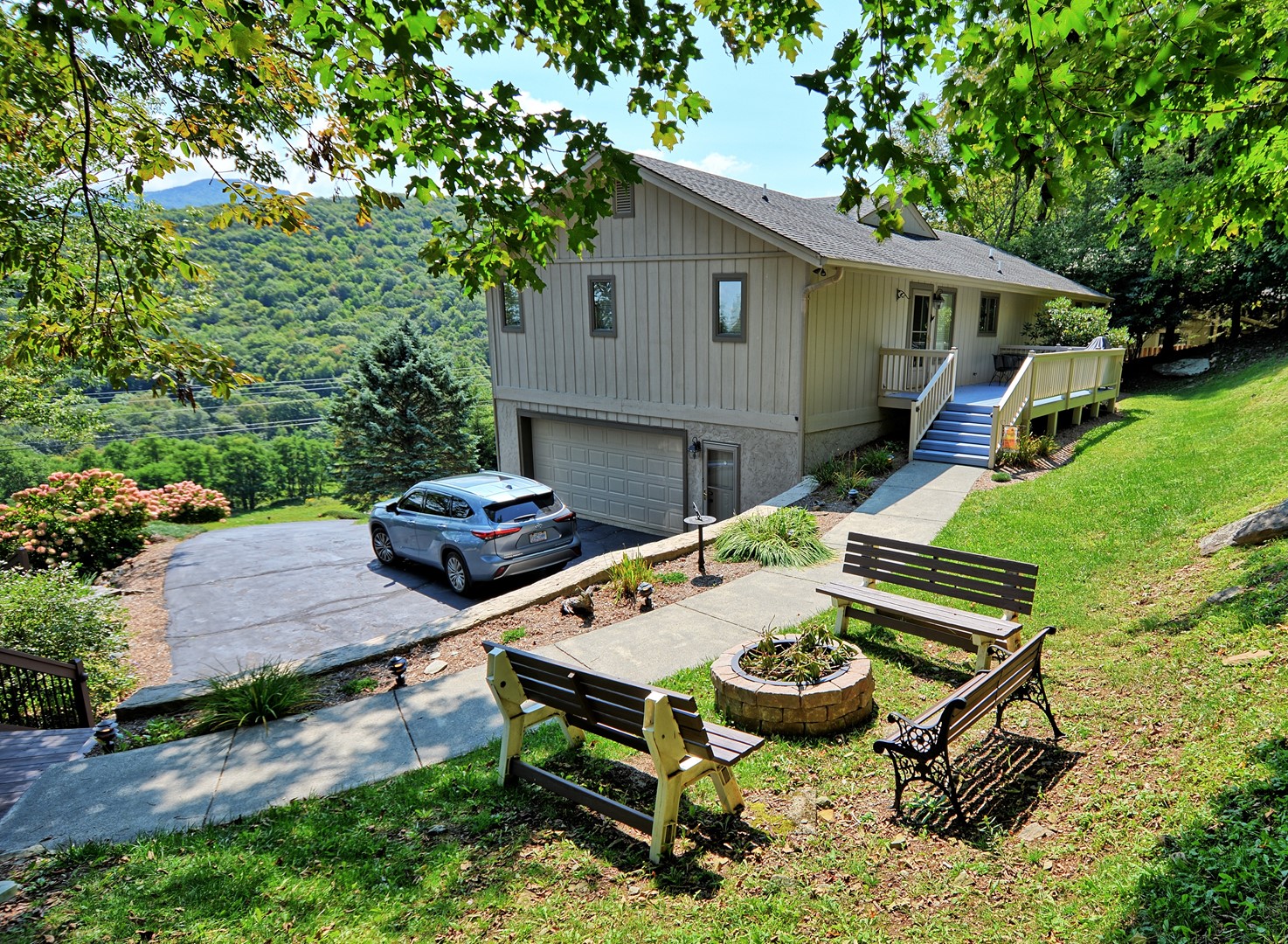 Fire Pit Behind Our Cabin