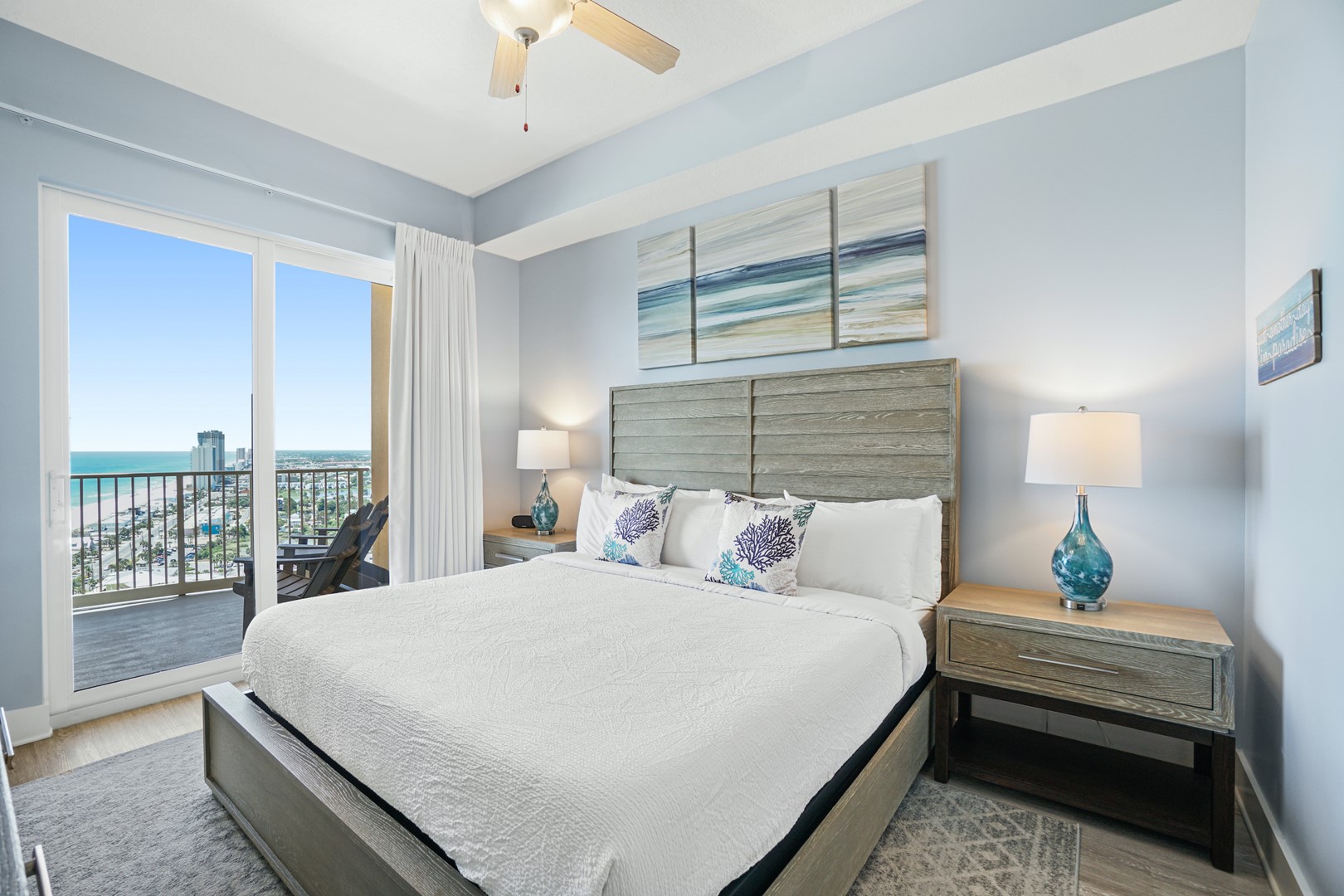 Main Bedroom with King Bed and Gulf Views