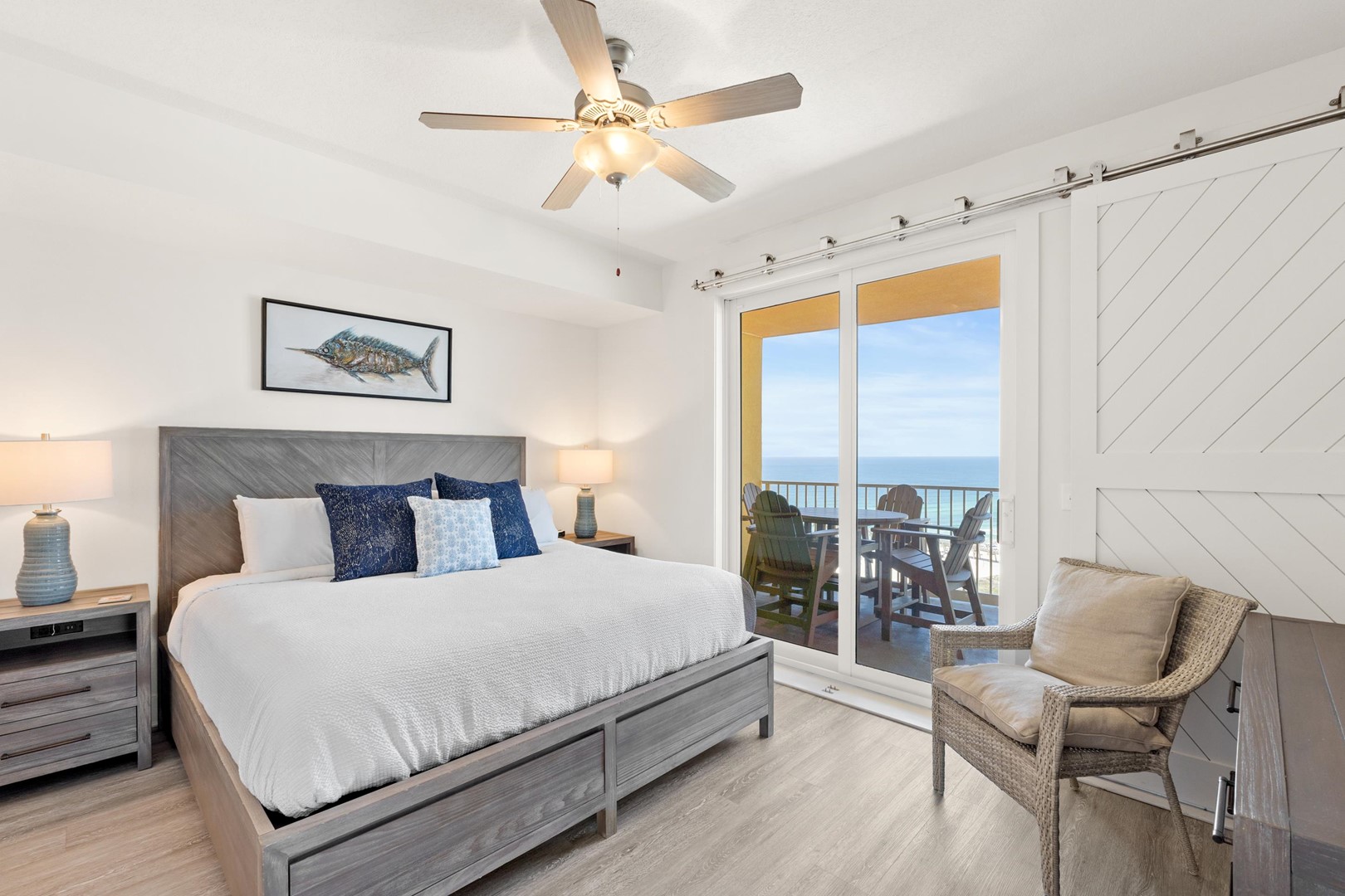 Main Bedroom with King Bed and Gulf Views