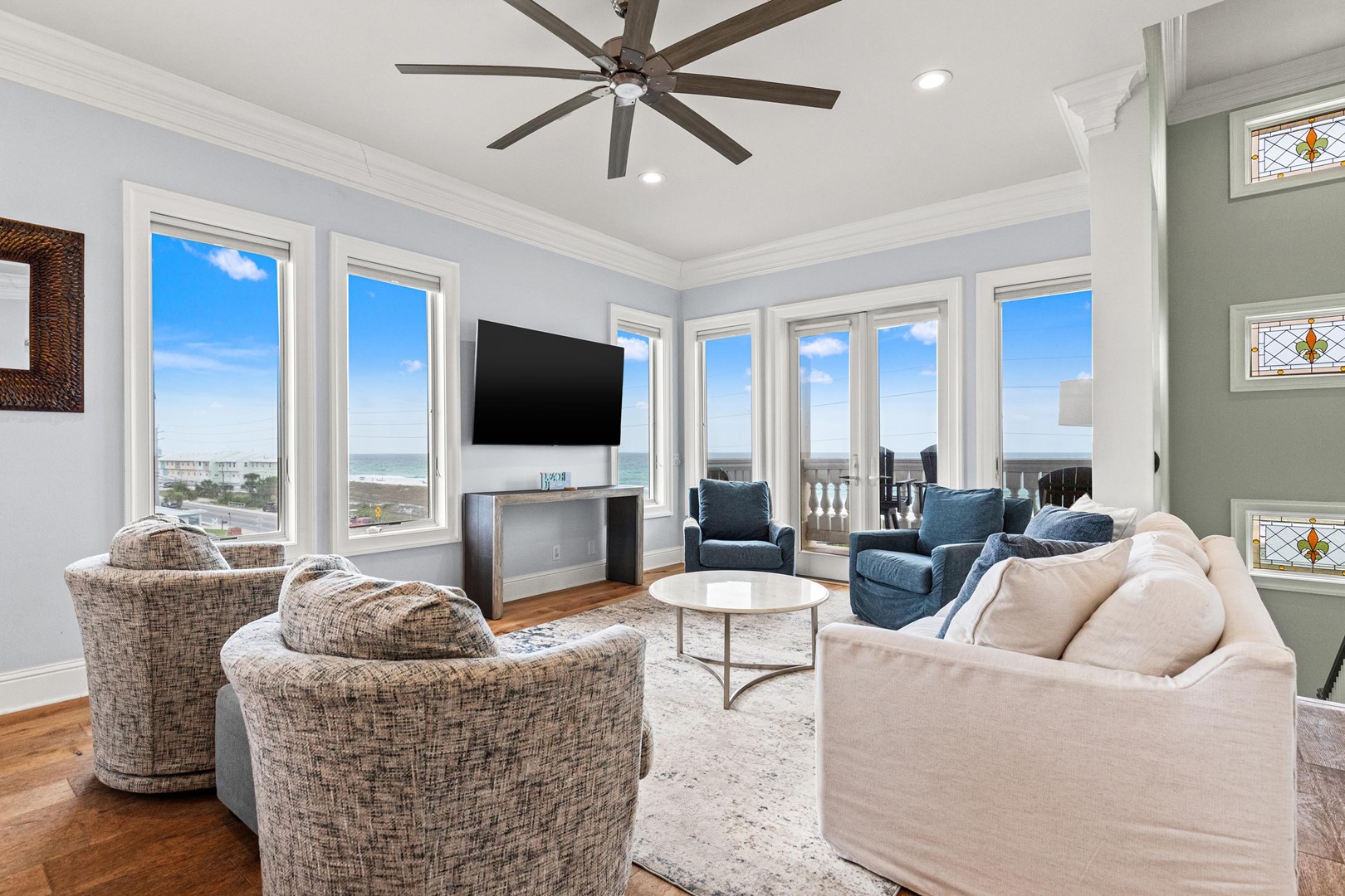 Living Area with Balcony
