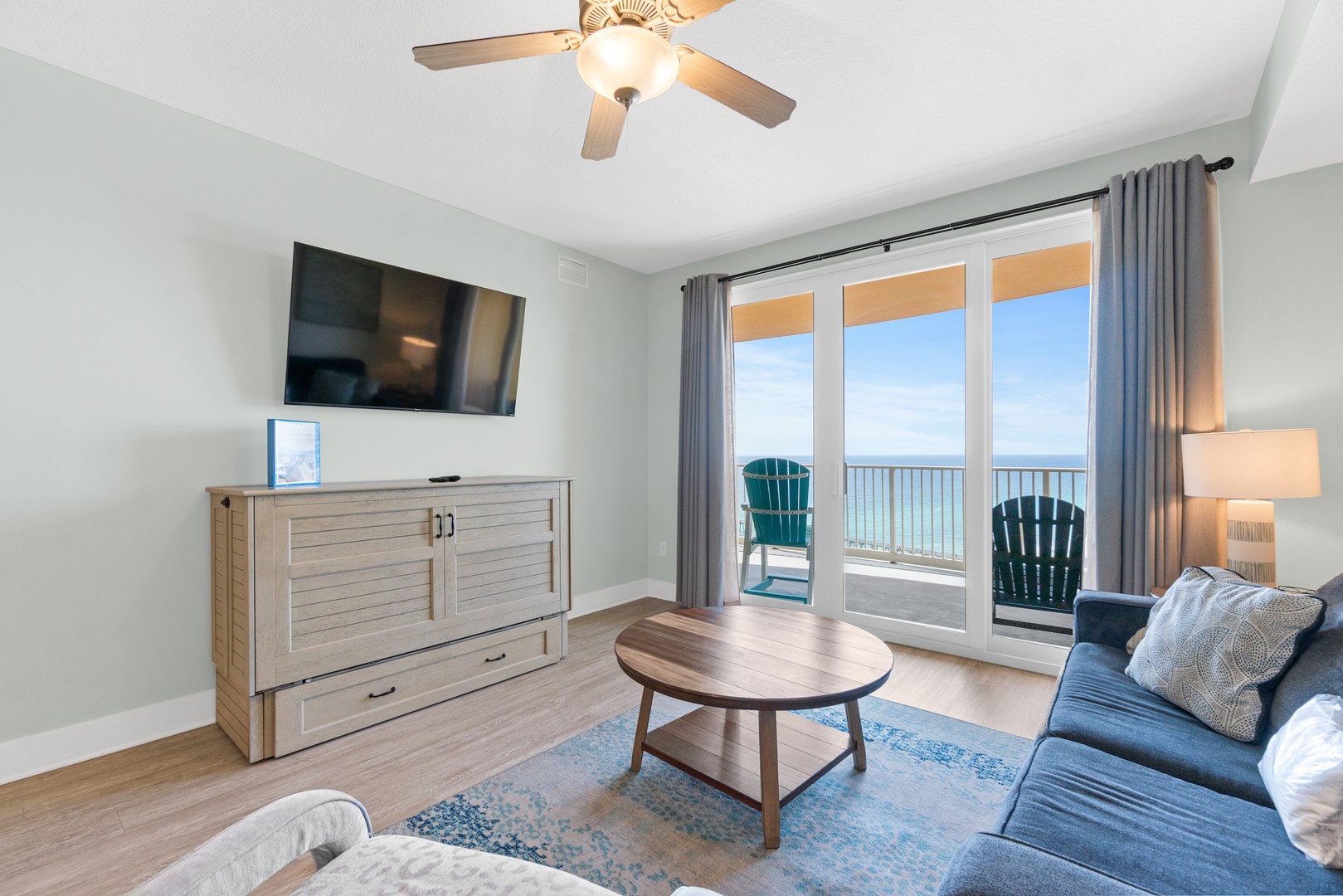 Living Area with Gulf Views