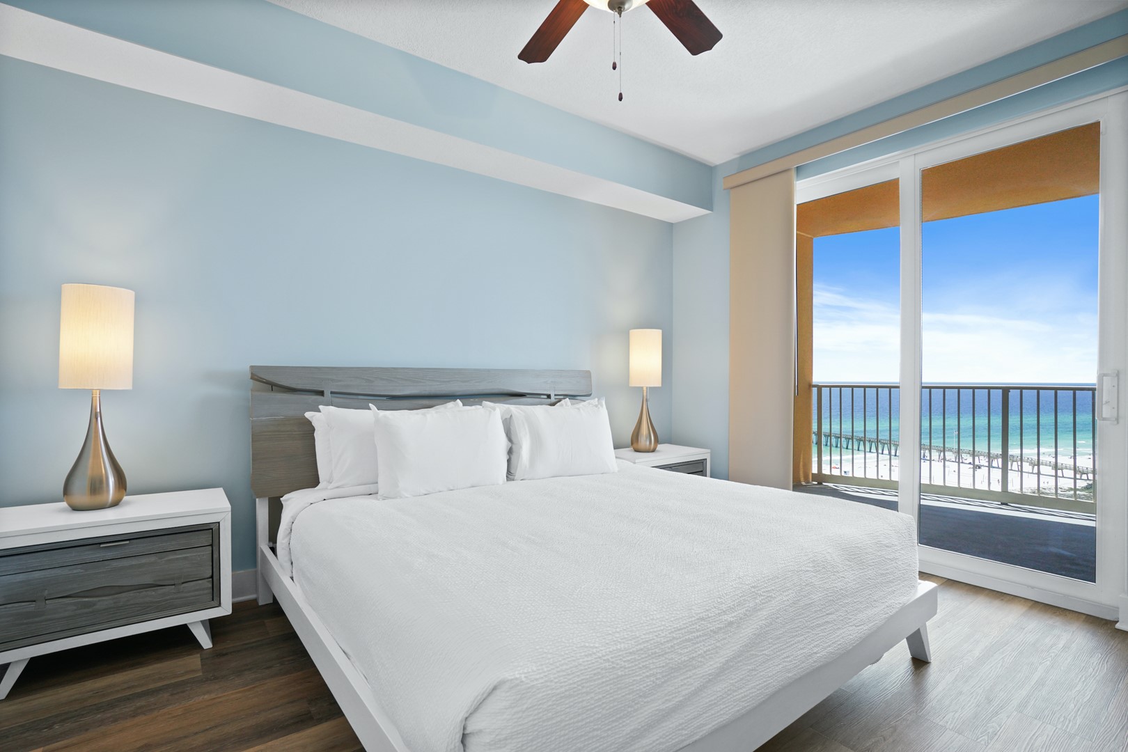 Bedroom with King Bed and Gulf Views